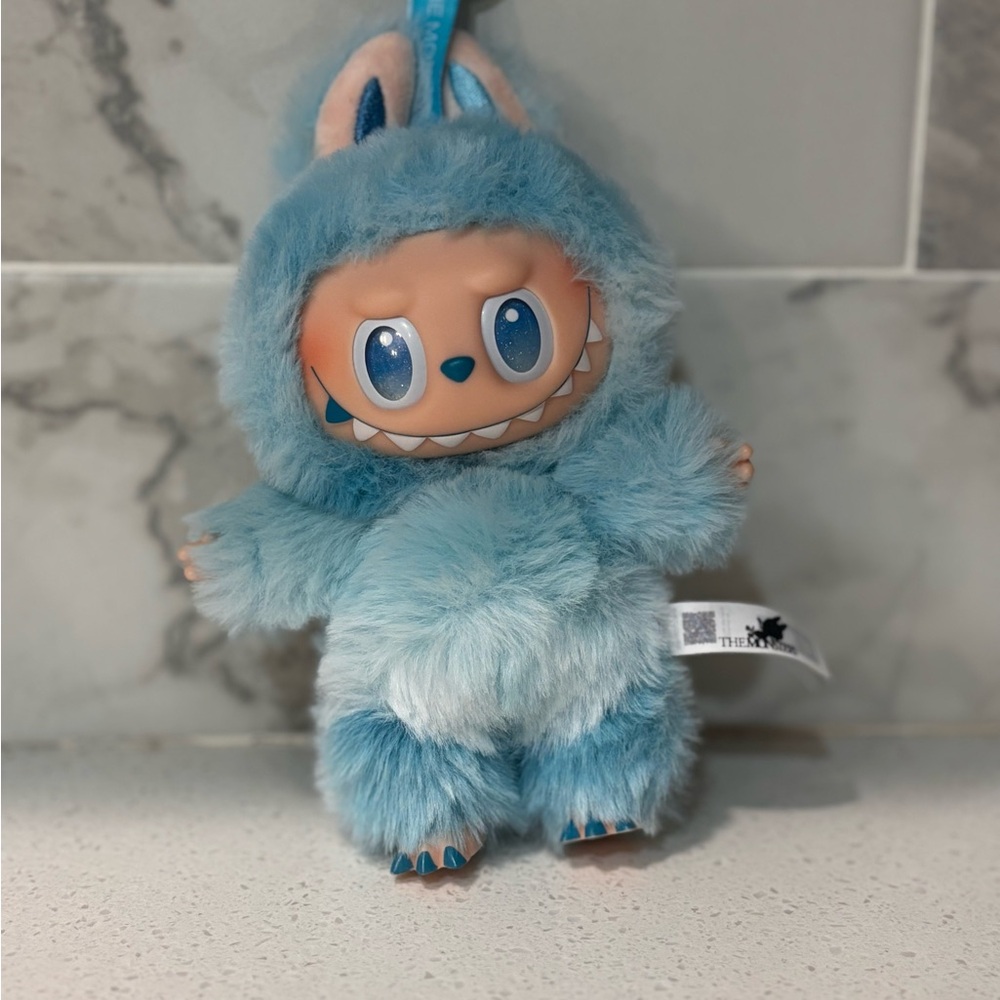 Blue Furry Monster Doll